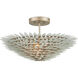 Dahlia 3 Light 22 inch Contemporary Silver Semi-Flush Mount Ceiling Light