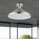 Geneva 1 Light 15 inch Brushed Aluminum Semi-Flush Mount Ceiling Light