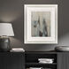 Concrete Planet Gray and Blue and Metallic and White Framed Art, The Studio