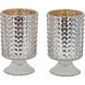 Hobnail Glass Hurricane 7 X 4.1 inch Candleholder, Set of 2