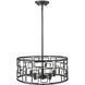 Amoret 5 Light 20 inch Matte Black Convertible Pendant Ceiling Light