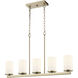 Verlana 5 Light 35 inch Modern Gold Linear Chandelier Ceiling Light