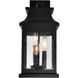 Milford 3 Light 16 inch Black Outdoor Wall Light
