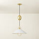 Mariel 1 Light 18 inch Aged Brass/Soft White Pendant Ceiling Light in Aged Brass and Soft White