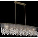 Farfalle 9 Light 9 inch Brushed Champagne Gold Linear Pendant Ceiling Light