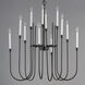 Tux 12 Light 36 inch Black Chandelier Ceiling Light