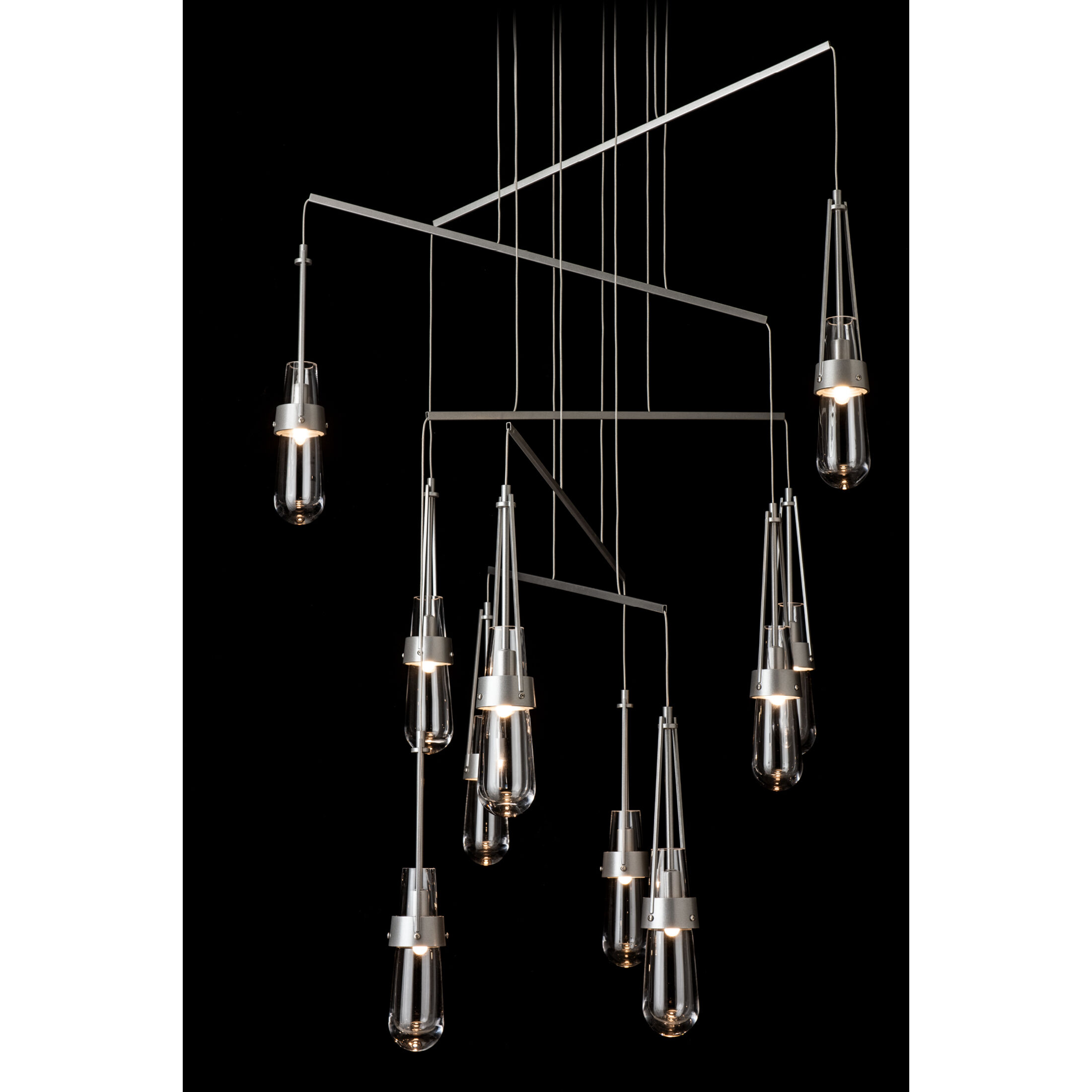Link 10 Light 35 inch Vintage Platinum Mobile Pendant Ceiling Light