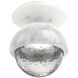 Cabochon Sconce & Flush Mount Wall Light in 3000K LED, Clear, Salt White with White Marble