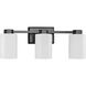 Estrada 3 Light 22.37 inch Matte Black Bathroom Vanity Light Wall Light