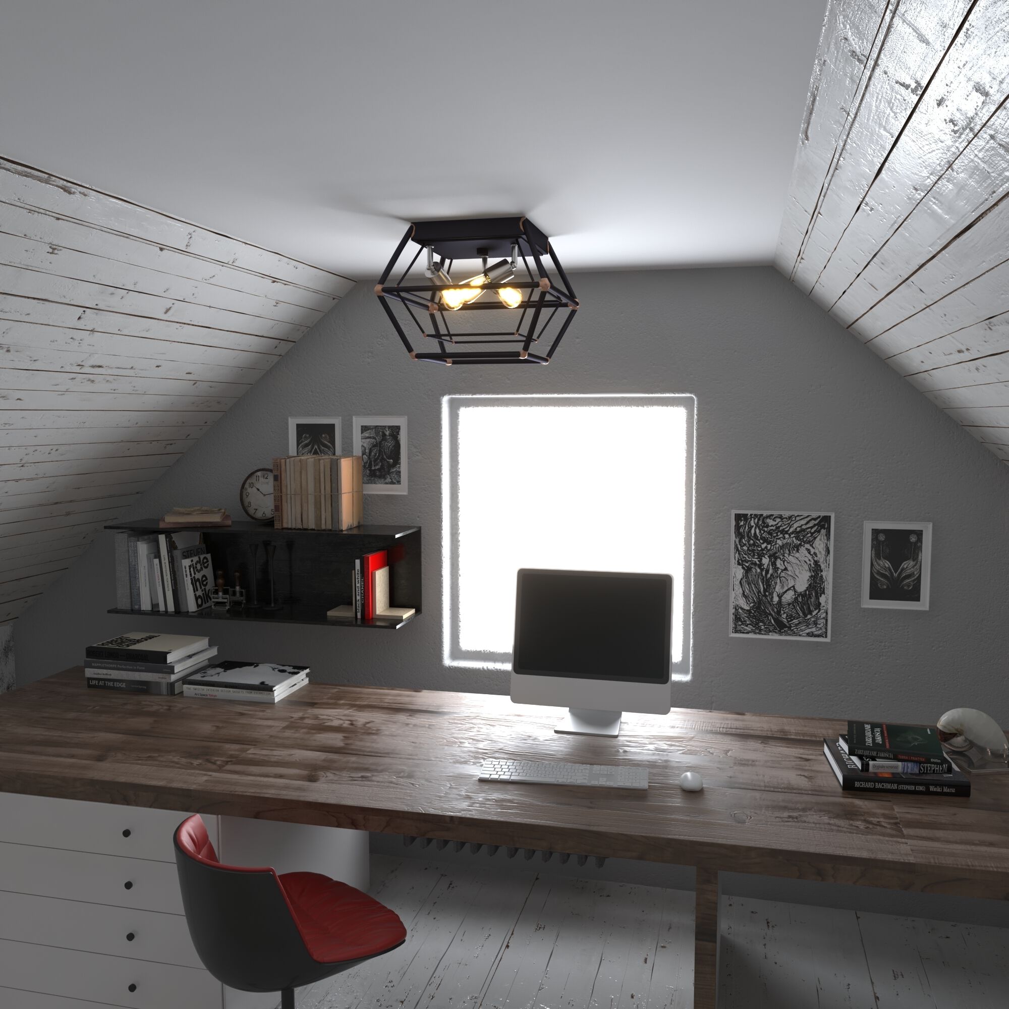 Bartlett LED 18 inch Oil Rubbed Bronze and Satin Nickel Flush Mount Ceiling Light