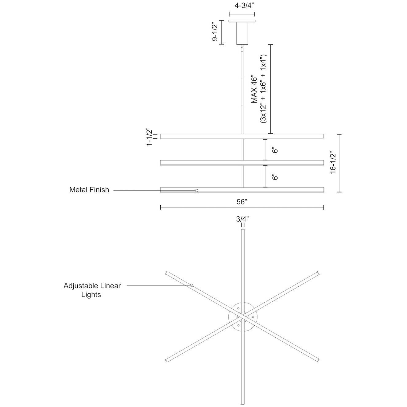 Vega 0.75 inch Chandelier