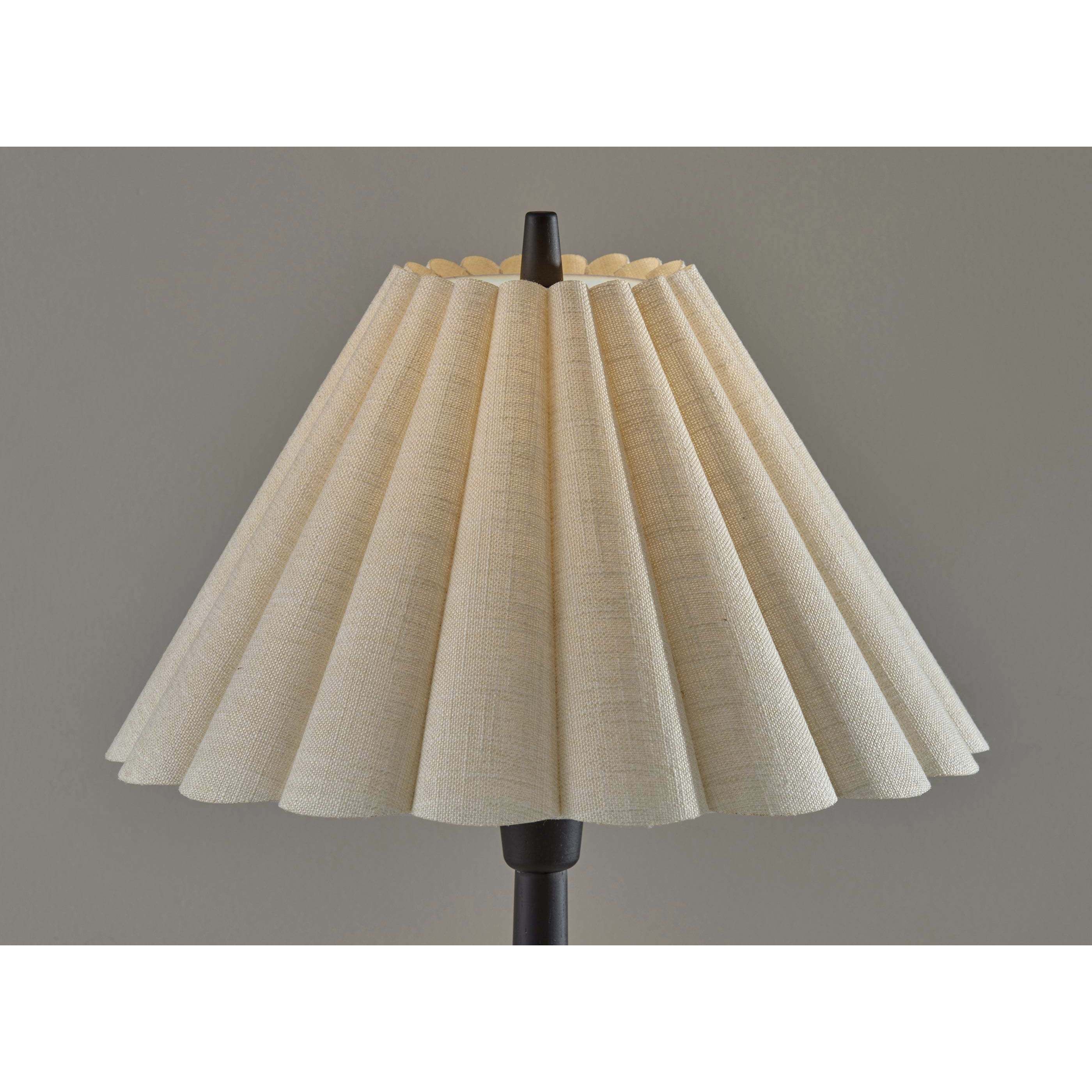 Scallop 28.75 inch 40.00 watt Black Wood Table Lamp Portable Light