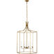 AH by Alexa Hampton Bantry House 4 Light 24 inch Antique Gild Lantern Pendant Ceiling Light