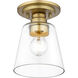 Annora 1 Light 7 inch Olde Brass Flush Mount Ceiling Light