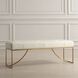 Swale Ivory Leather and Brushed Brass Bench