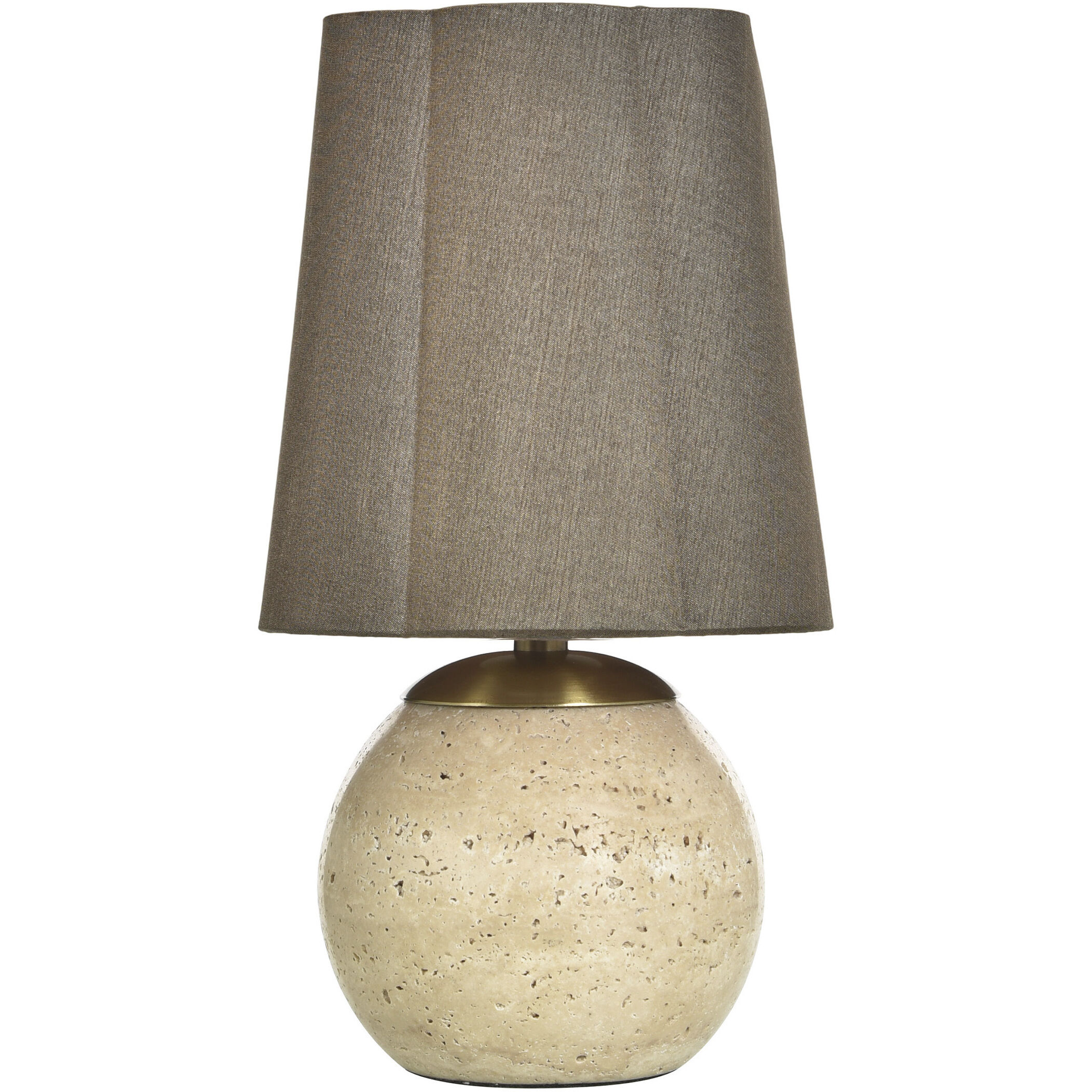 Rosalind 12 inch 40 watt Polished Brass and Natural Beige Table Lamp Portable Light