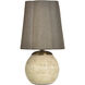 Rosalind 12 inch 40 watt Polished Brass and Natural Beige Table Lamp Portable Light