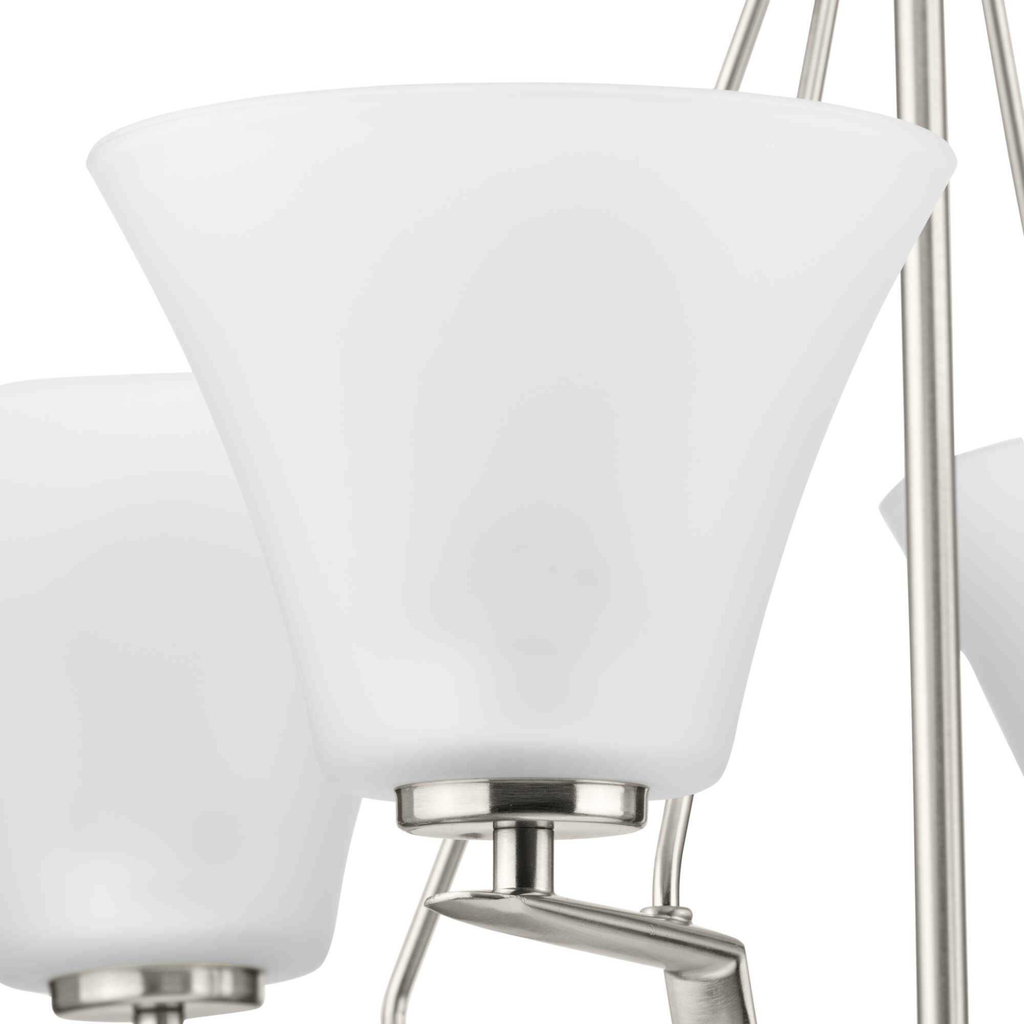 Bravo 4 Light 24 inch Brushed Nickel Chandelier Ceiling Light