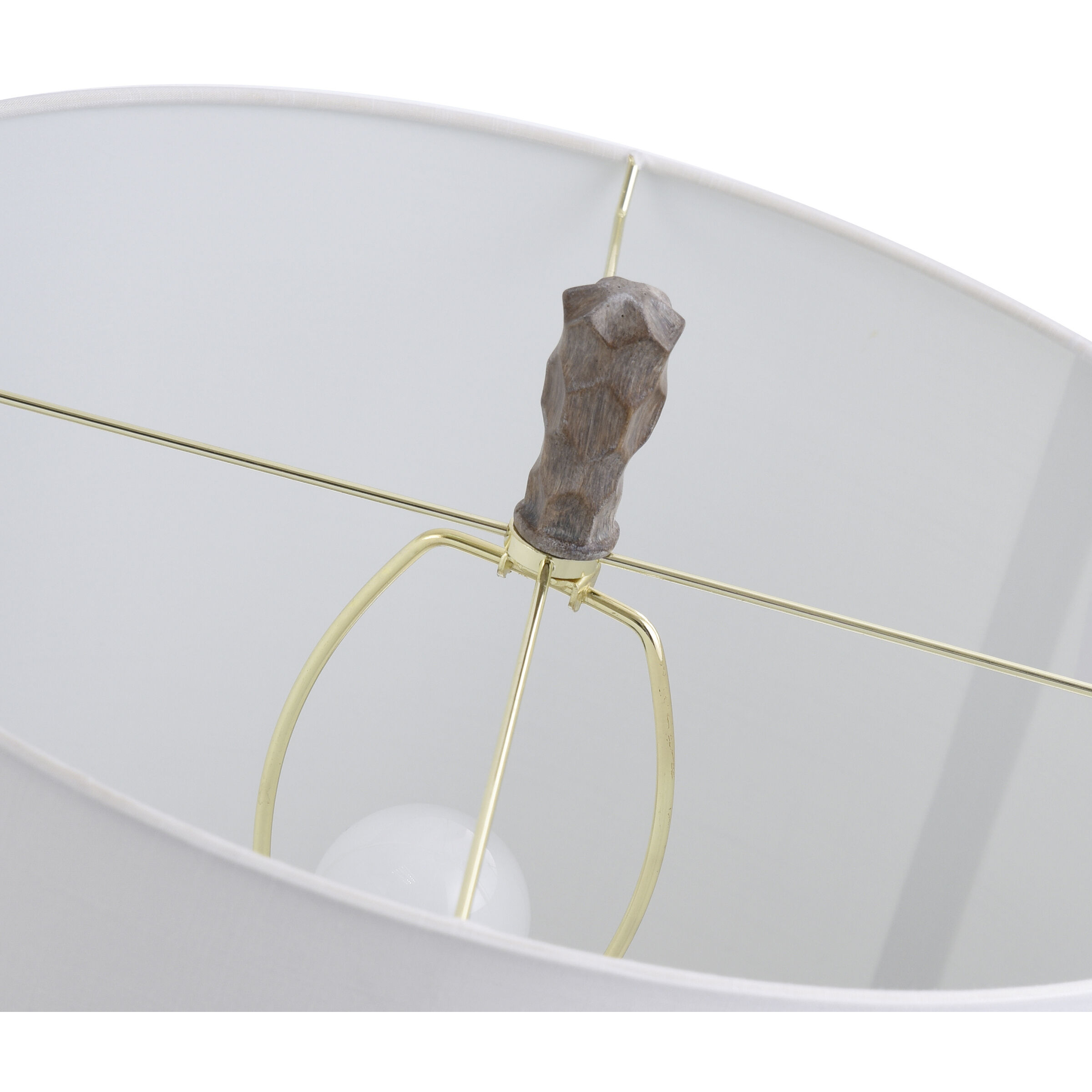 Logan 33 inch 150.00 watt Brown Lamp Body With Gold Metal Accent Table Lamp Portable Light