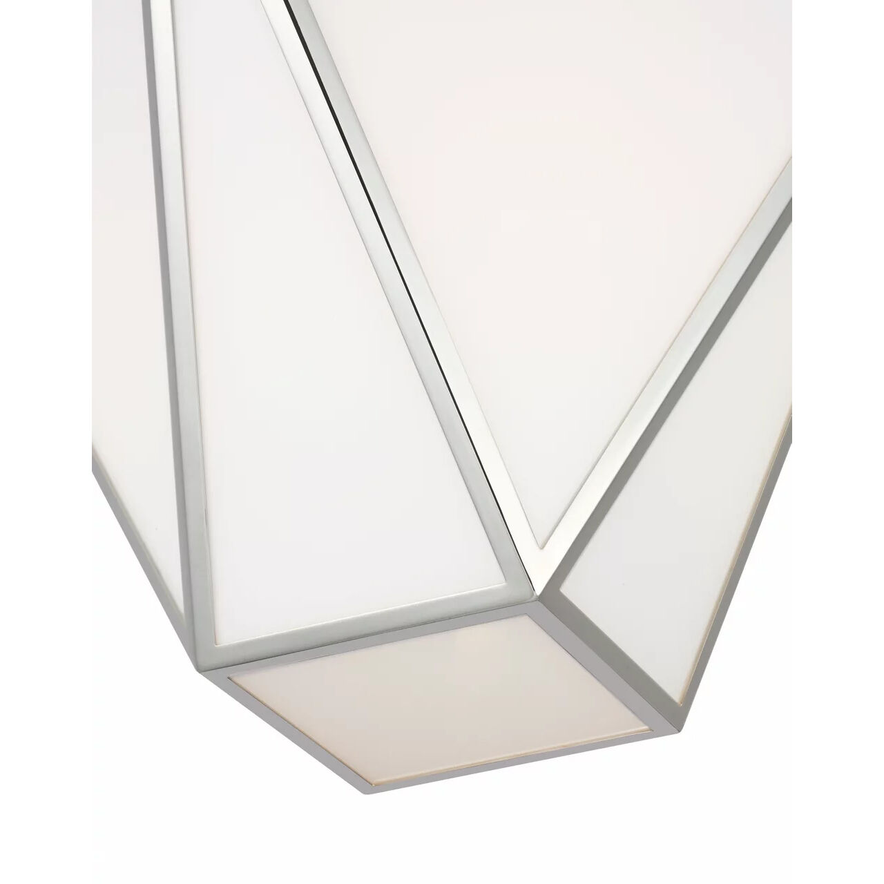 Julie Neill Lorino LED 17 inch Polished Nickel Tapered Lantern Pendant Ceiling Light