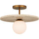 Apricity 1 Light 16 inch Antique Brass Semi-Flush Mount Ceiling Light