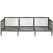 Borneo Weathered Dark Gray and Charcoal Gray Rope and Oyster White Outdoor Sofa