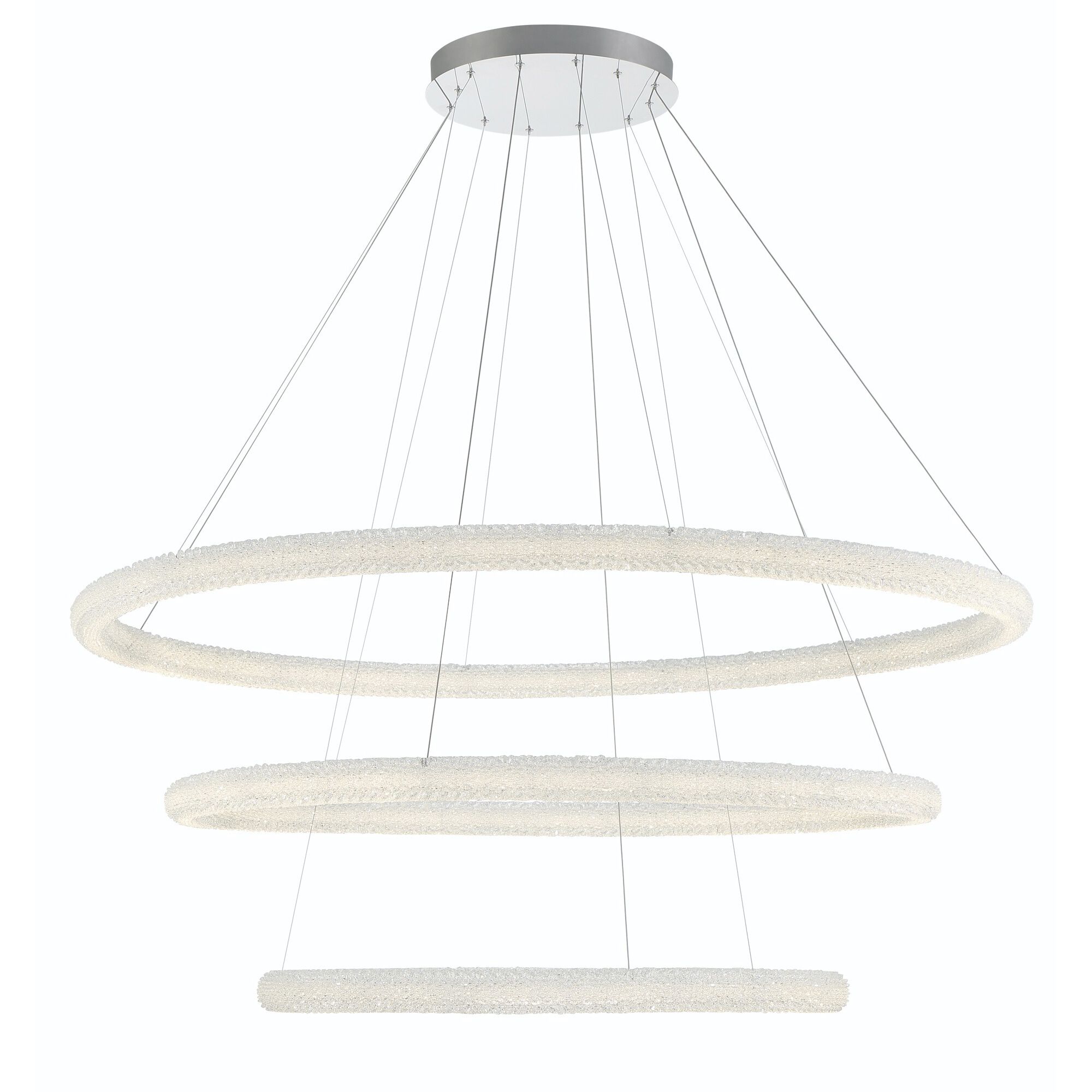 Sassi LED 60 inch Chrome Chandelier Ceiling Light