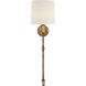 Thomas O'Brien Michel 2 Light 8.75 inch Gild Tail Sconce Wall Light in Linen