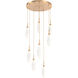Fiori LED Novel Brass Multi-Port Ceiling Light, Chandelier