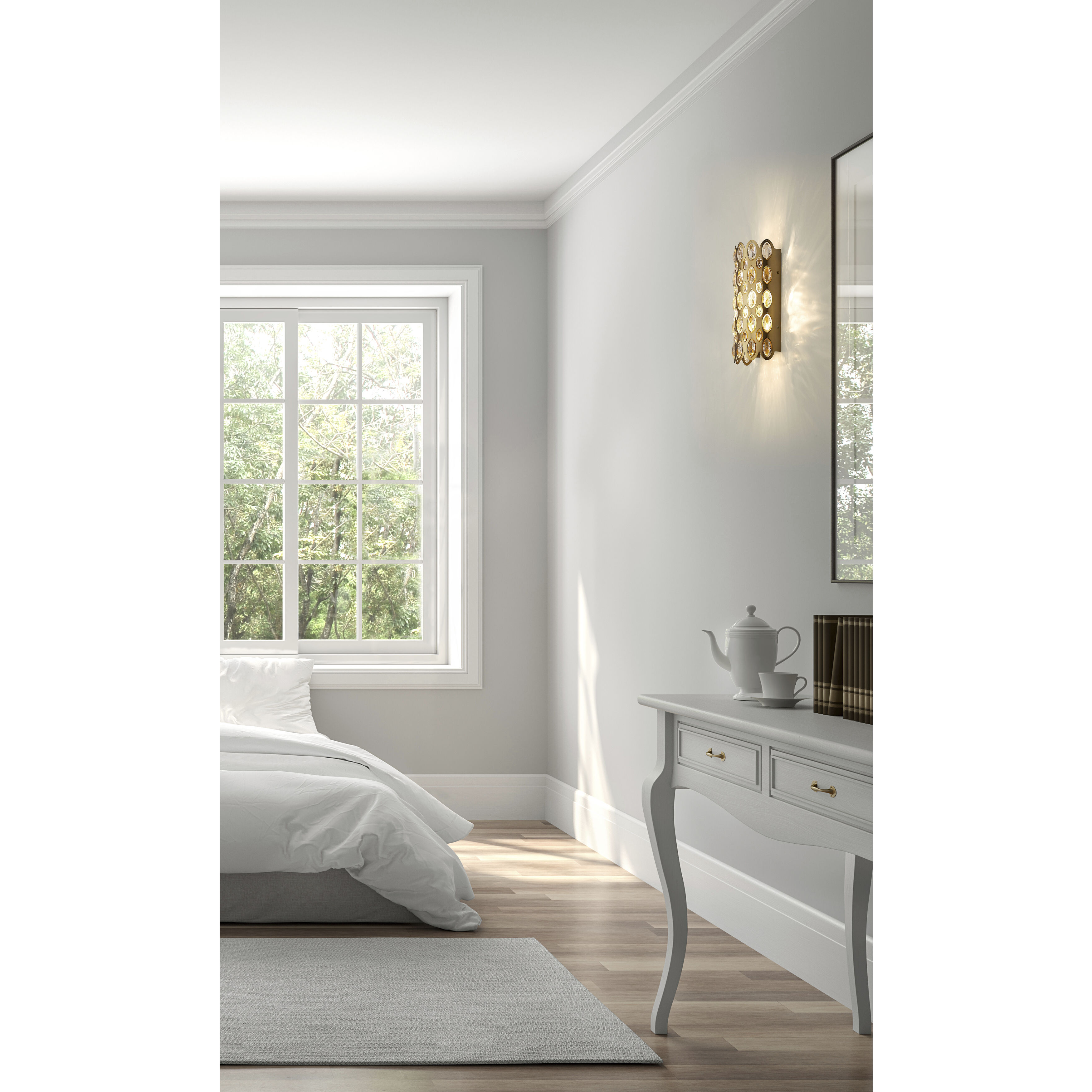 Dealey 2 Light 6.75 inch Heirloom Brass Wall Sconce Wall Light