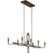 Yorkville 8 Light 42 inch Aged Darkwood/Silver Patina Island Light Ceiling Light