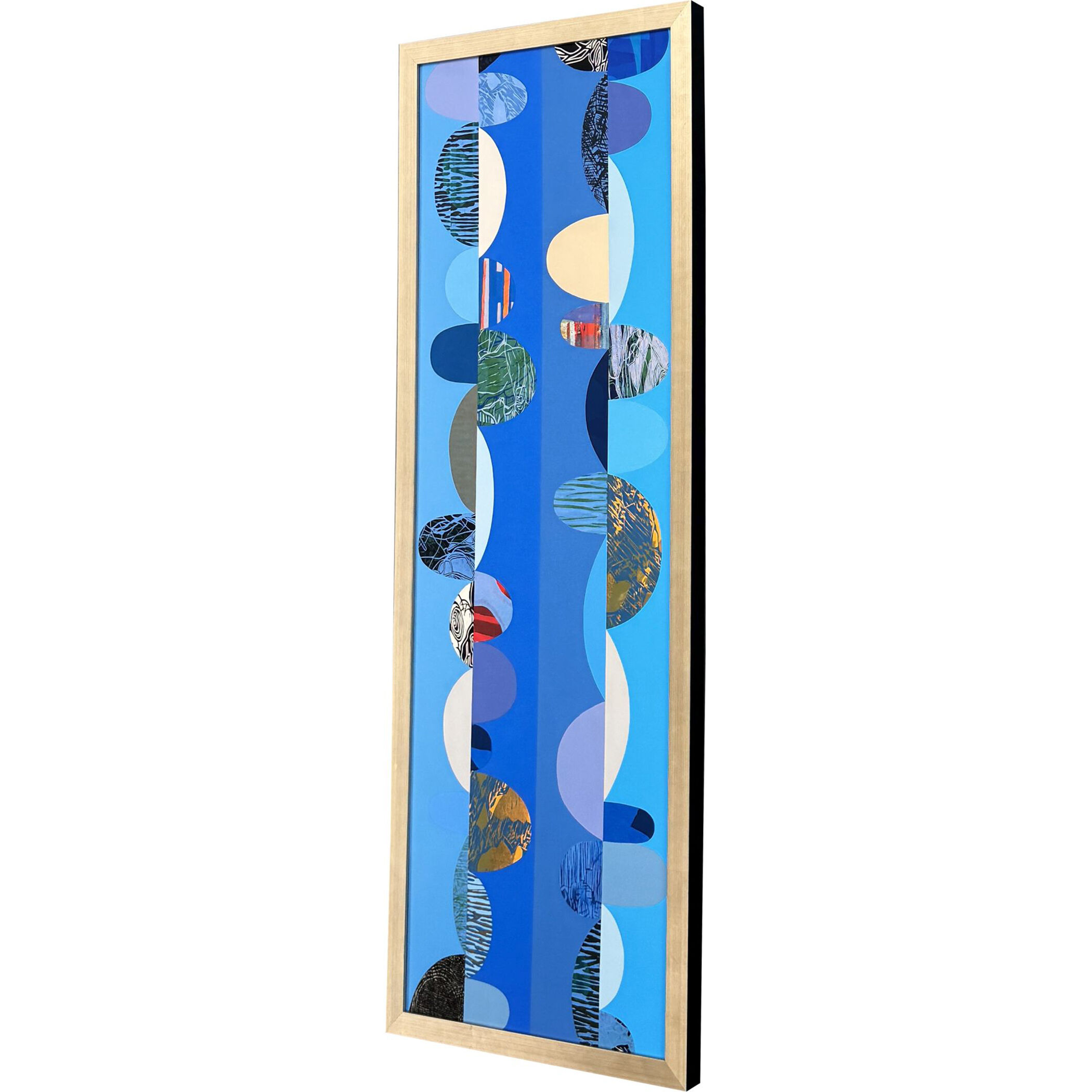 Blossom Blue and Multi and Red and Yellow Framed Art