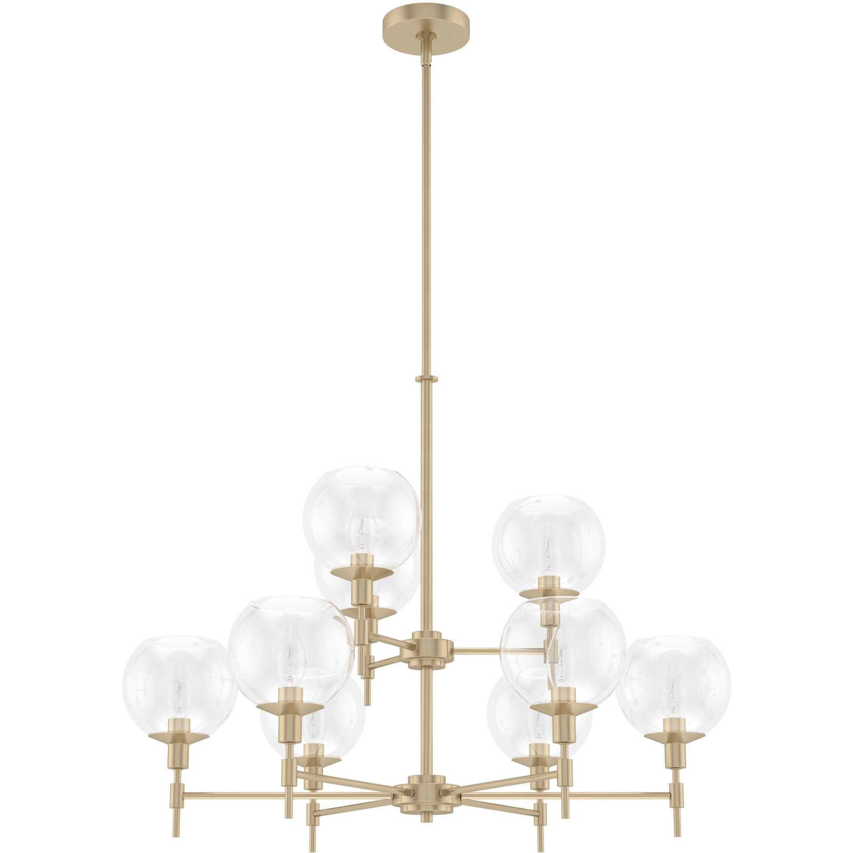 Xidane 9 Light 32 inch Alturas Gold 2-Tier Chandelier Ceiling Light