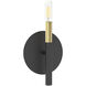 Wand 1 Light 5.75 inch Matte Black with Aged Brass Decorative Wall Sconce Wall Light in Matte Black and Aged Brass