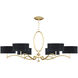 Allegretto 6 Light 51 inch Gold Chandelier Ceiling Light