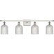 Ballston Bridal Veil 4 Light 35 inch White Polished Chrome Bath Vanity Light Wall Light