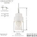 Gramercy 1 Light 8.88 inch Polished Nickel Mini Pendant Ceiling Light