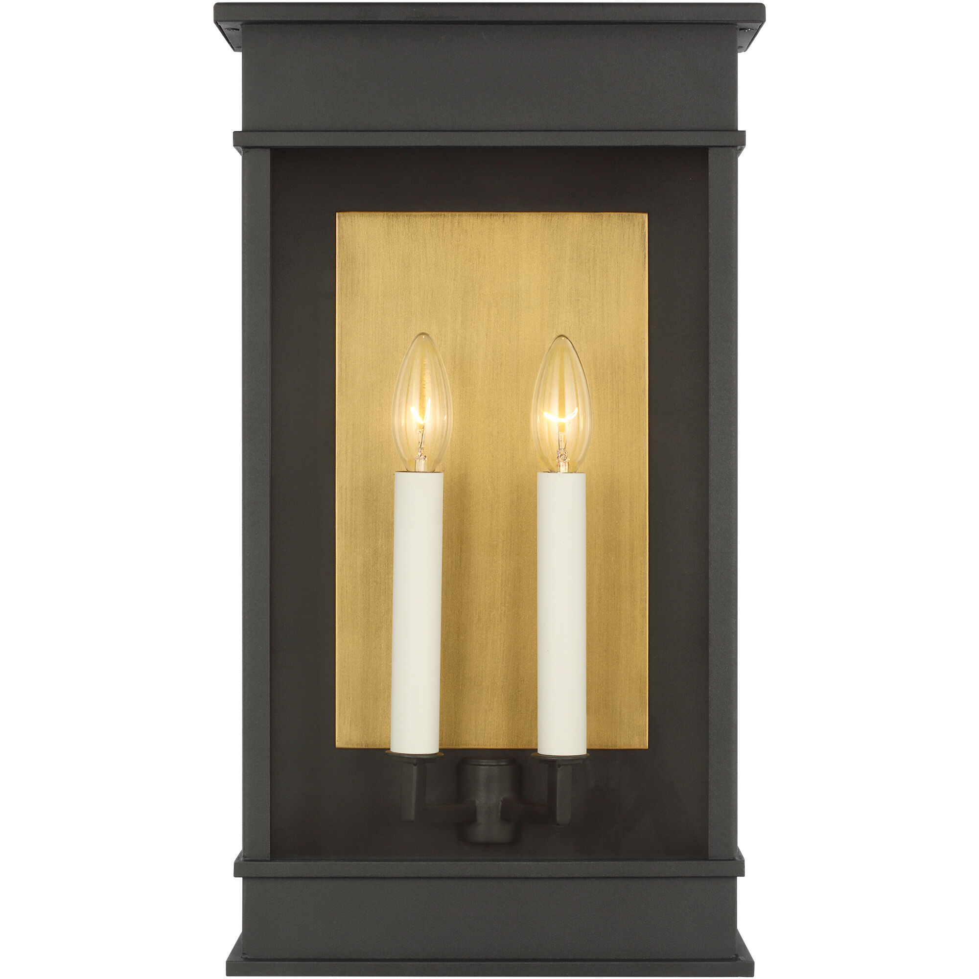 C&M by Chapman & Myers Cupertino 2 Light 22.75 inch Textured Black Outdoor Wall Lantern