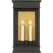 C&M by Chapman & Myers Cupertino 2 Light 22.75 inch Textured Black Outdoor Wall Lantern