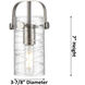 Pilaster II Cylinder 3 Light 24.88 inch Polished Nickel Bath Vanity Light Wall Light in Matte White Glass