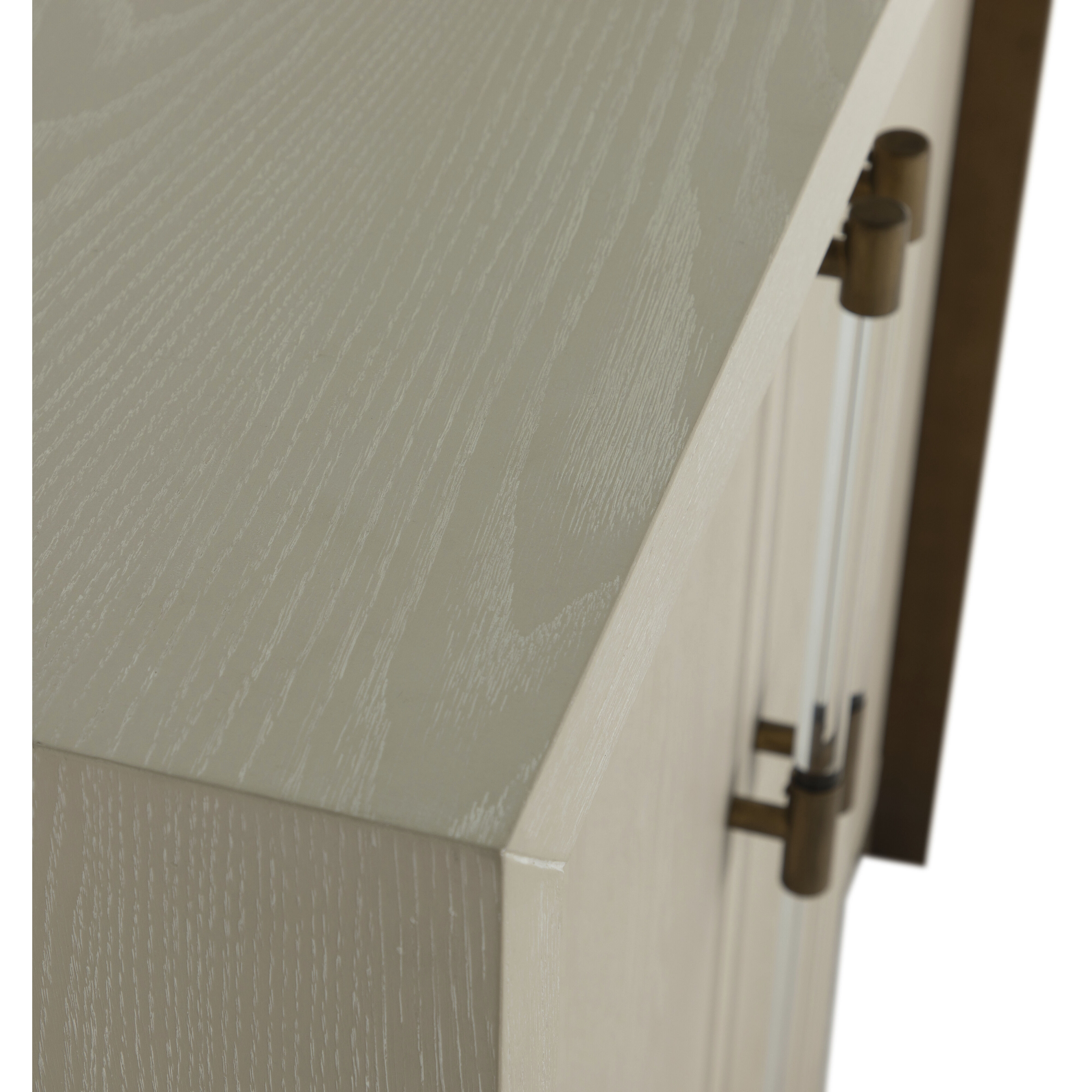 Winford Cerused White / Stained Gold Cabinet