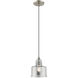 Art Glass 1 Light 7 inch Brushed Nickel Mini Pendant Ceiling Light
