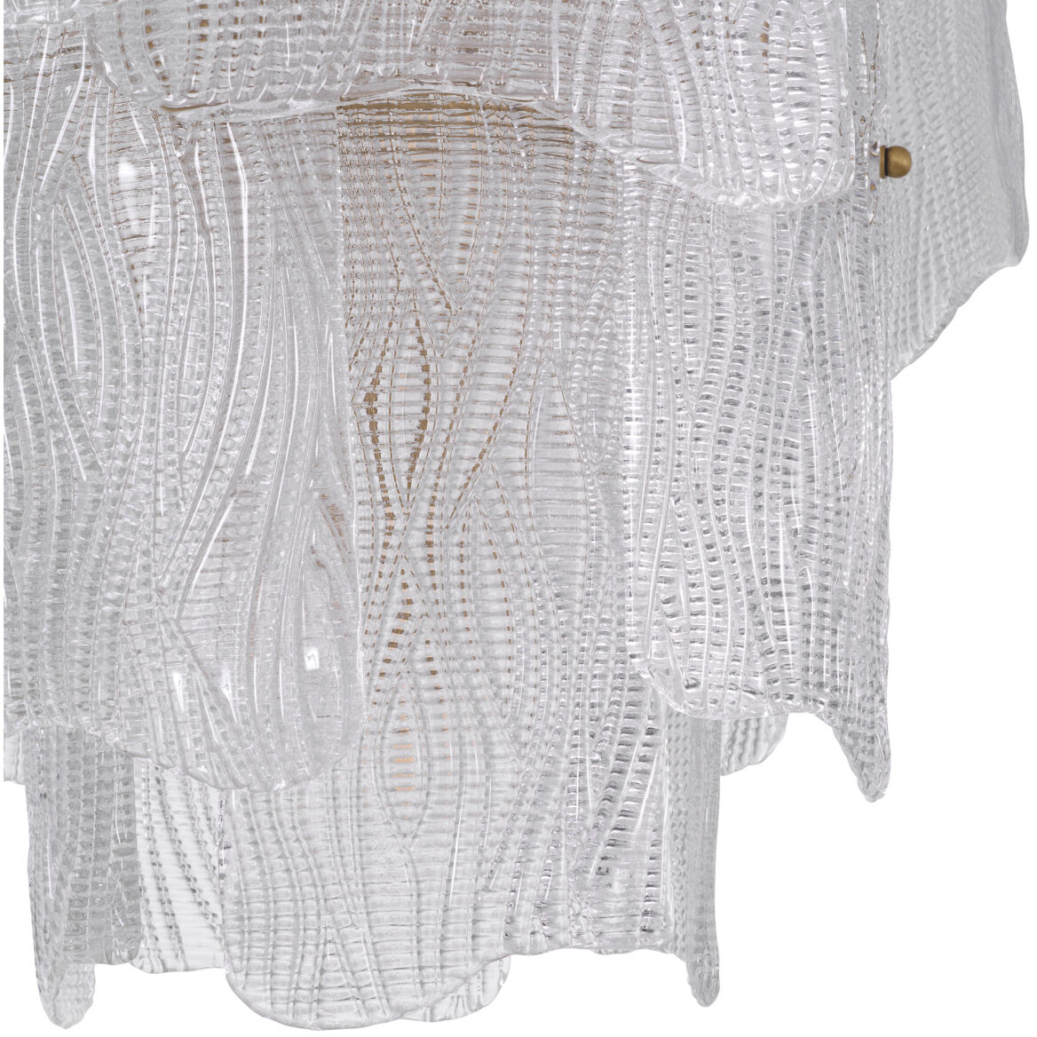 Asinara 7 Light 24.02 inch Antique Brass Chandelier Ceiling Light in Textured Glass, Small