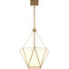 Burnett 3 Light 15.75 inch Muted Brass Pendant Ceiling Light
