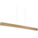 Drift Linear Pendant Ceiling Light in 56in., Walnut