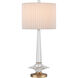 Anton 26.75 inch 150 watt Clear and Antique Brass Table Lamp Portable Light