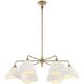 Biddeford 6 Light 36 inch Brushed Matte Gold Pendant Ceiling Light