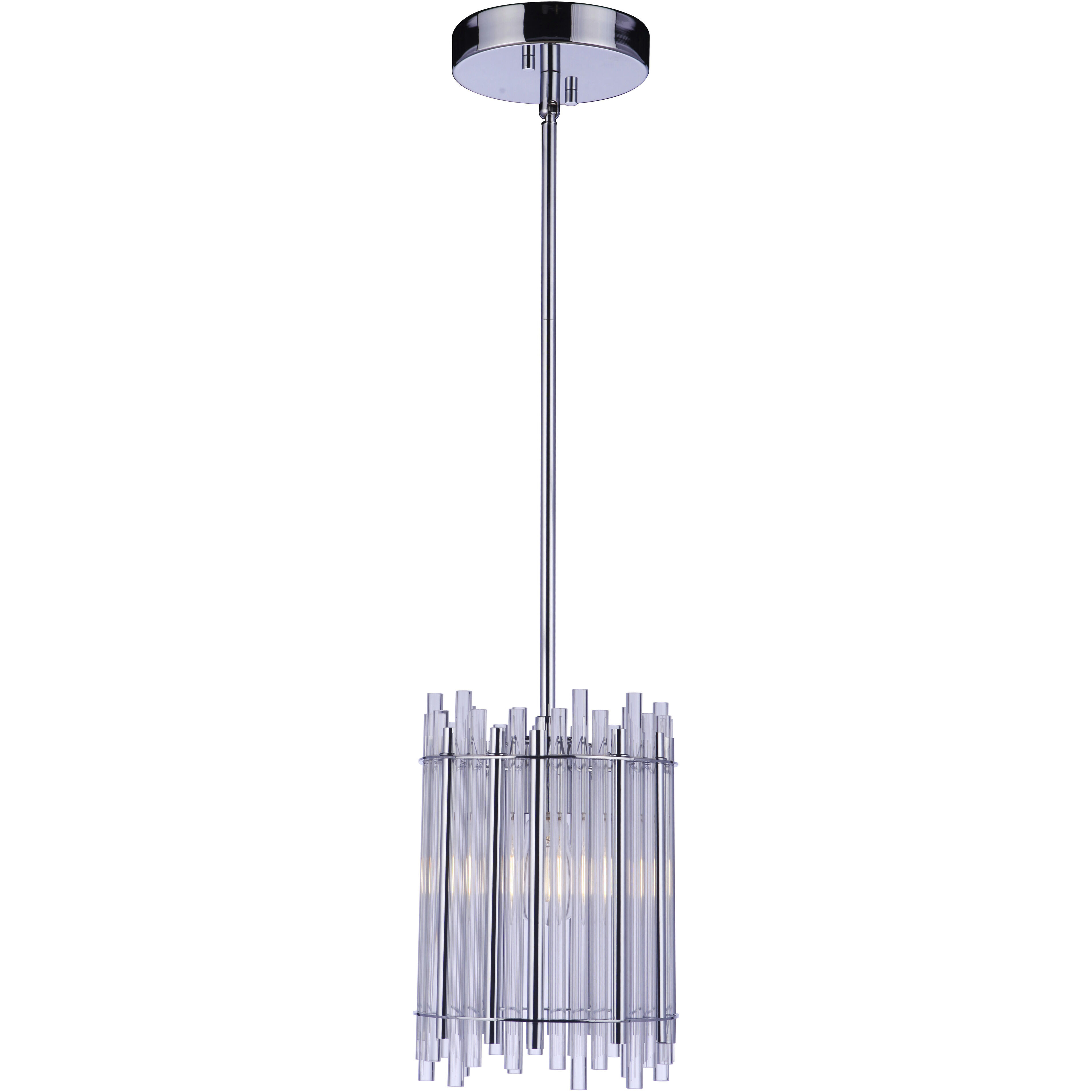 Reveal 1 Light 7.68 inch Chrome Pendant Ceiling Light