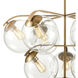 Collective 10 Light 36 inch Satin Brass Chandelier Ceiling Light