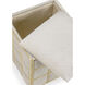 Wildwood 21 inch Natural Light Gray/Polished Brass Ottoman
